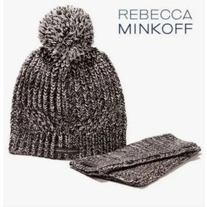 NWOT Rebecca Minkoff beanie and arm warmer set